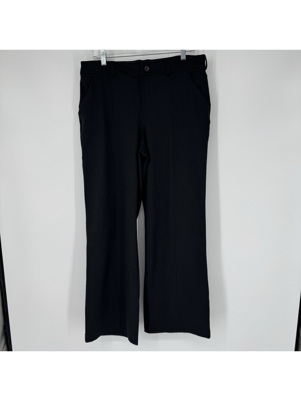 Duluth Trading Company Black Wide Leg Trouser Professional Comfort Women’s Sz 12